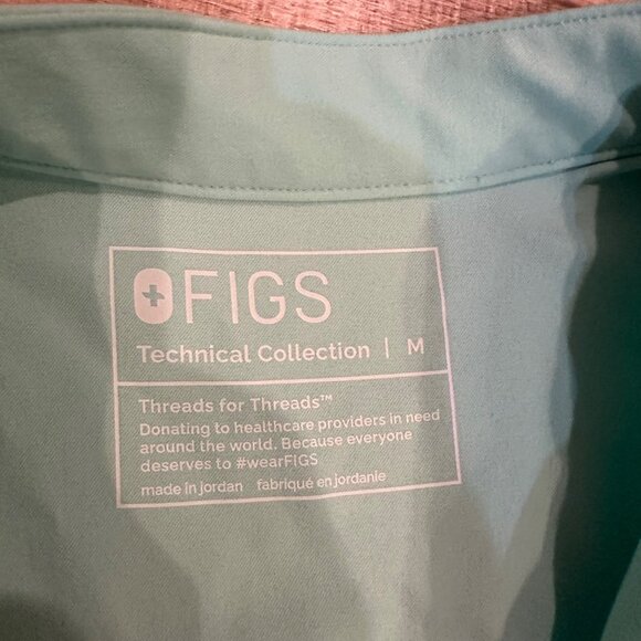 FIGS RAFAELA OVERSIZED SCRUB TOP MINT GREEN WOMENS MEDIUM - Picture 7 of 8